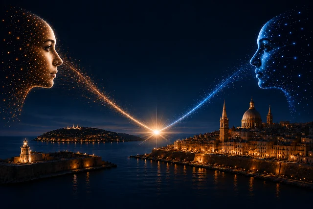 SHaiPING Malta’s supplied harbour and connected-intelligence artwork.